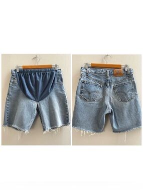 ‘97 Levi’s 562 Orange Tab USA Mimi Maternity Jean Shorts Medium Vintage Boho